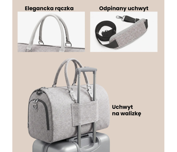 ExtraLink Black Forest by KM05 Torba Podróżna rozkładana + kosmetyczka - 1570054 - zdjęcie 4